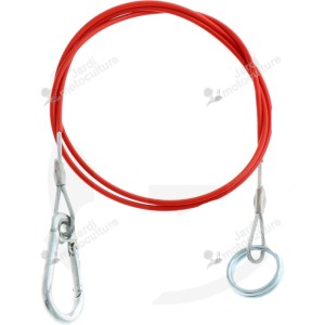 Câble de sécurité avec anneau et mousqueton 14270741