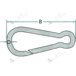 Mousqueton acier 460245120x11