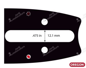 GUIDE CHAINE TRONCONNEUSE OREGON 203SLHD025 - 50CM - 20" - PAS 3-8 - JAUGE 1.6 MM - .063 - 72 MAILLONS - 72 ENTRAINEURS