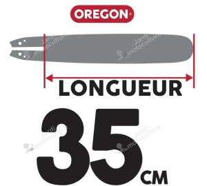 GUIDE CHAINE TRONCONNEUSE OREGON 140SDEA041 35CM - 14" - PAS 3-8LP - JAUGE .050 - 1.3MM - 52 MAILLONS - 52 ENTRAINEURS