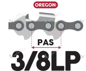 GUIDE CHAINE TRONCONNEUSE OREGON 140SDEA041 35CM - 14" - PAS 3-8LP - JAUGE .050 - 1.3MM - 52 MAILLONS - 52 ENTRAINEURS