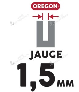 GUIDE CHAINE TRONCONNEUSE OREGON 188SFHD009 - 45CM - PAS 3-8 - JAUGE 1,50 MM - 0.058 - 68 MAILLONS - 68 ENTRAINEURS