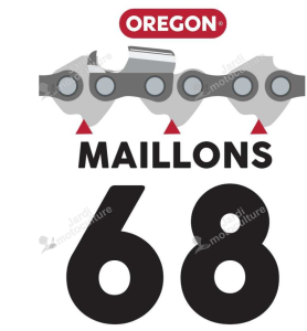 GUIDE CHAINE TRONCONNEUSE OREGON 188SFHD009 - 45CM - PAS 3-8 - JAUGE 1,50 MM - 0.058 - 68 MAILLONS - 68 ENTRAINEURS