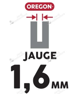 GUIDE CHAINE TRONCONNEUSE OREGON 203RNDD025 - 50CM - 20" - PAS 3-8 - JAUGE 1.6 MM - .063 - 72 MAILLONS - 72 ENTRAINEURS