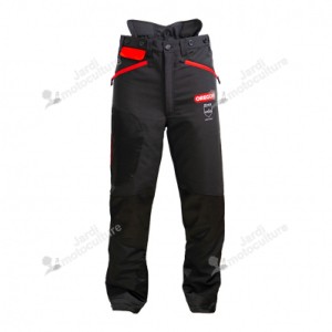 Pantalon Oregon anti-coupures WAIPOUA noir et rouge  TAILLE XL