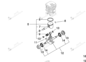 Axe de piston pour tronçonneuse Echo 10001315330
