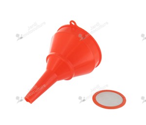 Entonnoir en plastique avec filtre Ø: 100mm .