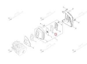 Joint guide échappement ECHO V104001980