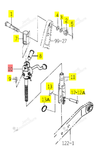 Renvoi d'angle Iseki 1564-527-300-40