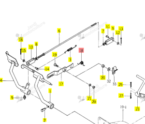 Ressort de Torsion Iseki 1427-312-002-00