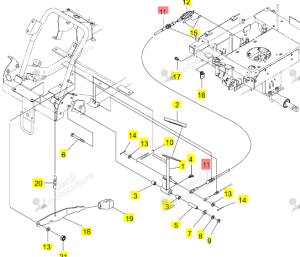 Câble Frein Parking Iseki 0674-621-011-0
