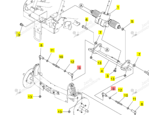 Rotule Gauche M12 Iseki 0672-630-012-0
