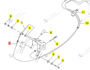 Câble Accélérateur Iseki 0673-640-011-0