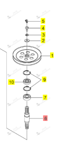 Arbre de lame Iseki 0673-710-011-0