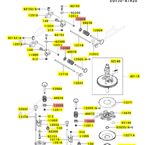 Cuvette Arrêt Soupape Iseki 12009-7001