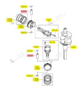 Axe de Piston Iseki 13002-0704