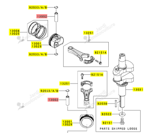 Axe de Piston Iseki 13002-7001