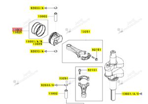 JEU DE SEGMENTS STD ISEKI 13008-7006