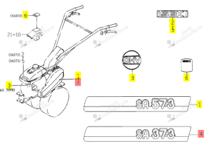 Auto-collant SA 373 Iseki 1110-901-028-00