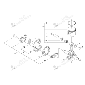 Segments A101000160 pour piston de débrousailleuse Echo - Shindaiwa