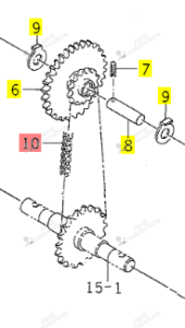 CHAINE ISEKI 1108-219-002-00