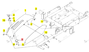 Réglage Hauteur de Coupe Iseki 0677-660-210-0