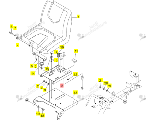 Base Siège Supérieur Iseki 0680-870-310-0