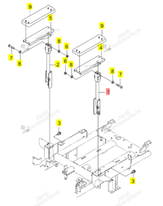 AXE D ACCOUDOIRS GAUCHE ISEKI 0675-880-400-0