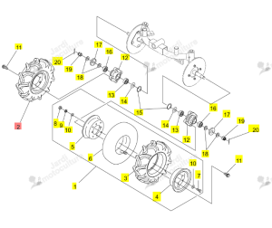 ROUE AVD SRA800 4P ISEKI 0674-320-210-0