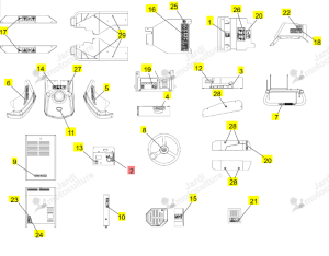 Étiquette Cde Tableau Bord 800 Iseki 0673-914-012-0