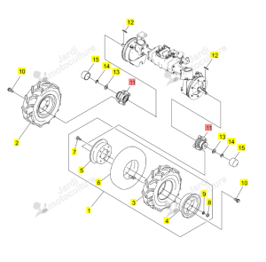 Moyeu de roue Iseki 0675-330-011-0