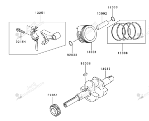 Axe de Piston Iseki 13002-2104