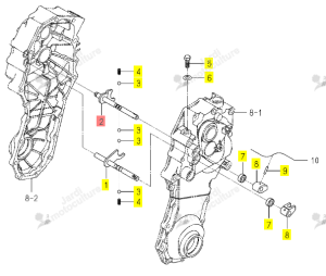 Levier/Fourchette de BV/L ISEKI 1157-229-310-00