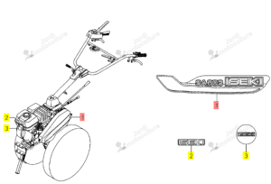 Autocollant SA603 Iseki 1157-901-011-00
