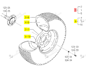 Roue Gazon AR G 20XW11 ISEKI 1510-331-310-10