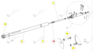 Arbre d Articulation Iseki 105165