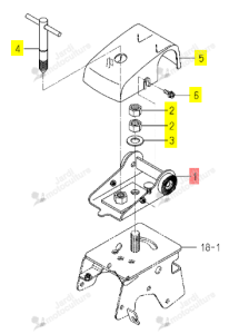 Support Cranté de Guidon Iseki 1154-302-200-10