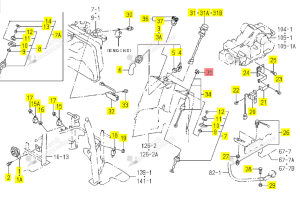 Bouton ISEKI 1588-651-205-00