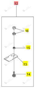 KIT COUTEAUX + BOULON ISEKI 0670-980-400-0
