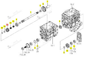 Pignon Double 18-20 Dents Iseki 1684-211-003-10