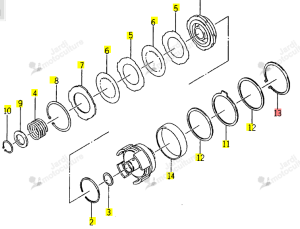 Circlips ISEKI 1688-211-522-00