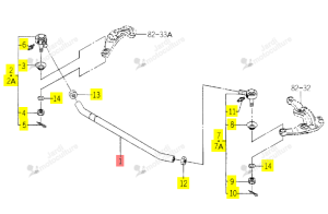 Barre d Accouplement Iseki 1685-436-201-00