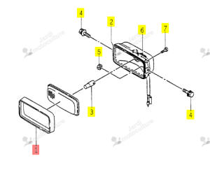 Contour de Feu Travail CAB TG Iseki 1696-658-342-00