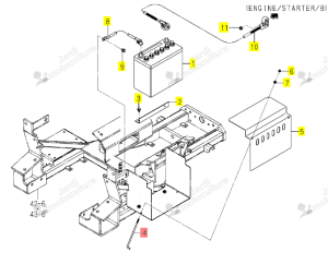Boulon de batterie Iseki 1675-112-002-00