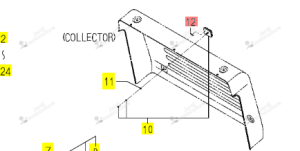 Plaquette Iseki 1674-654-004-00