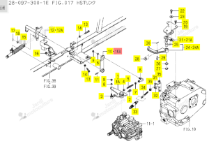 Levier HST Iseki 1728-271-210-30