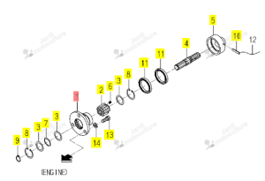 Flasque Iseki 1705-132-001-00