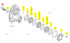 Came de frein Iseki 1717-310-200-00