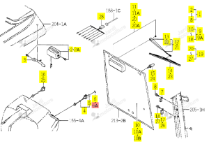 Autocollant Feux de Travail Iseki 1711-666-053-10