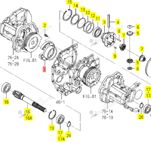 Palier ISEKI 1617-304-001-00